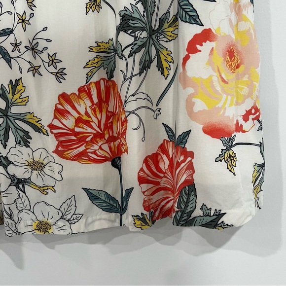 GAP Girls Sz L Off White Floral Flutter Sleeve Summer Dress - Picture 7 of 12